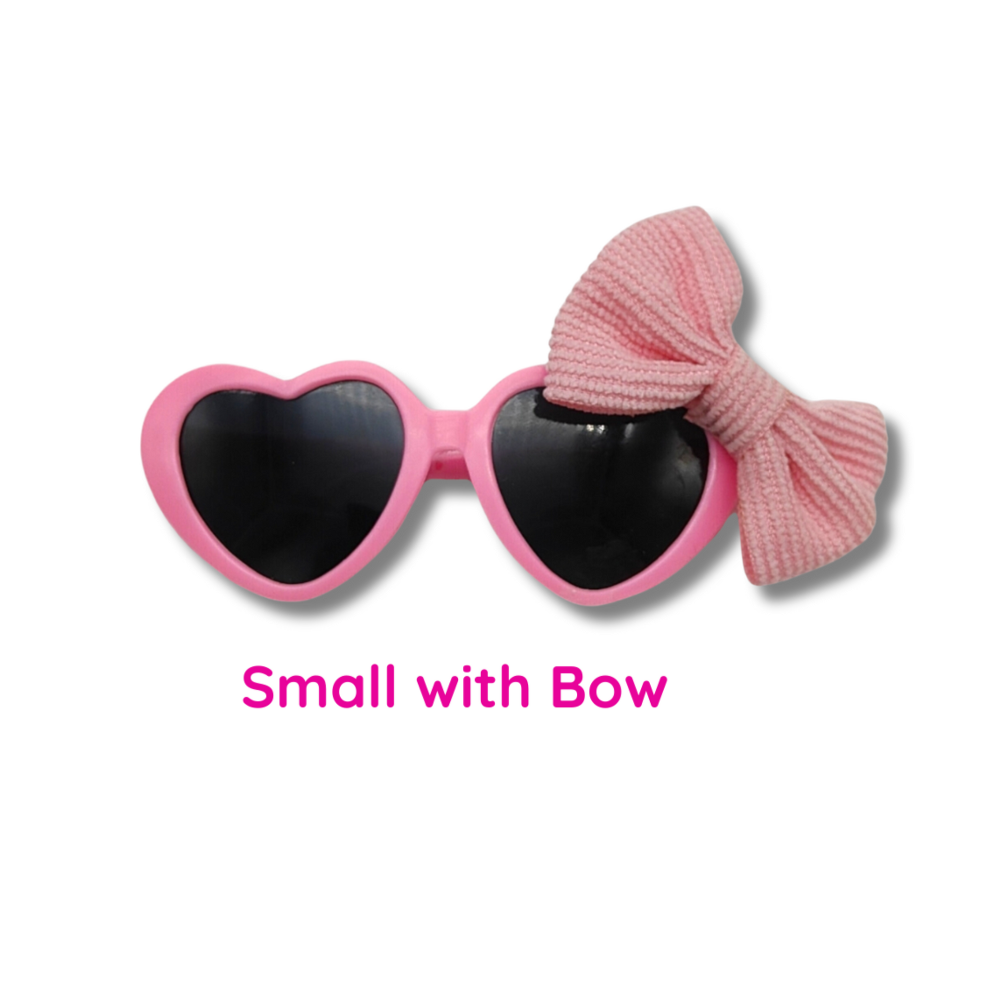 Small Pink bow Love Heart Pet Sunglasses - Reggie and Friends